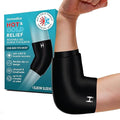 HoMedics Hot and Cold Relief Gel Elbow Sleeve, Heat or Ice Therapy for Sore Elbows and Joints, Soft-Touch Stretch Fabric, Contoured Hydrogel Design for Comfort and Relaxation