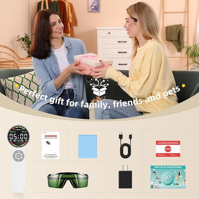 Handheld Red Light Therapy Device – Near Infrared Wand for Face & Body with 5 Modes and 21 LEDs, Portable Red Light Therapy for Knee, Shoulder, Back, Joint and Muscle Pain Relief, for Pets
