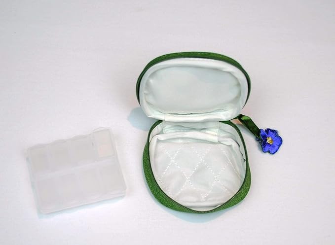 Pill Box Purse in a Forget-me-Not Design