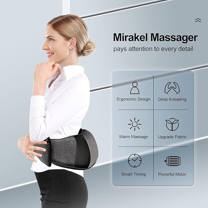 Mothers Day Gifts for Mom Wife Women, Fathers Day Dad Husband Men Gifts, Shiatsu Neck Back and Shoulder Massager with Heat for Pain Relief Deep Tissue, Birthdays, Valentine’s Day, Christmas Gift