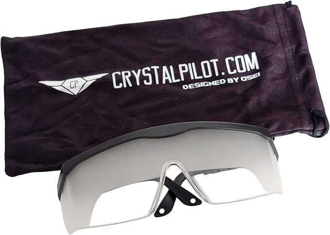 IFR Foggles for Aviation - Pilot Training Glasses with Adjustable Strap and Light Gun Signals Card - View Limiting Device for Instrument Flight