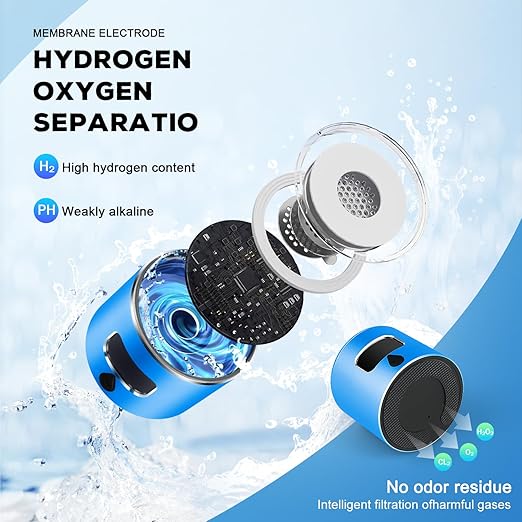 Hydrogen Water Bottle Generator with SPE/PEM–Portable Molecular Hydrogen Rich Water Machine, Rechargeable,5000 ppb,LED Timer for Home, Office, Travel, Sports,Birthday & Christmas Gift
