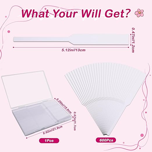 600 Pieces Perfume Tester Strips with Storage Box, Larbeti Paper Fragrance Tester Strips Disposable Essential Oils Test Card White Fragrance Blotter Paper Cards