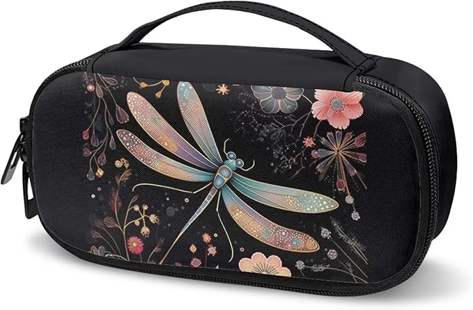 Boho Dragonfly Insulin Cooler Travel Carrying Case, Portable Diabetes Cold Medication Organizer, Upgraded Chill Pill Insulation Bag for Insulin Pen Syringes Needle Kits Holder