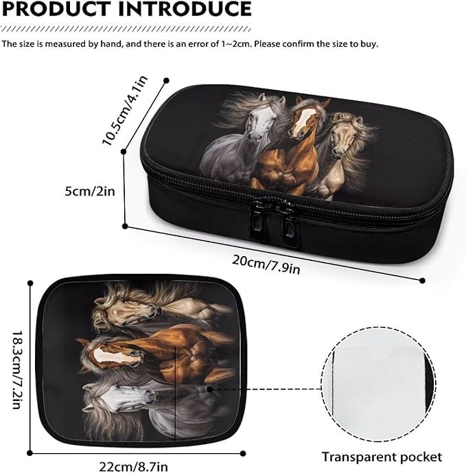 Black Horse Insulin Cooler Travel Case Insulated Diabetic Medication Organizer Carrying Bag with Extra Pouch for Insulin Pen and Other Diabetic Supplies, Blood Glucose Monitors
