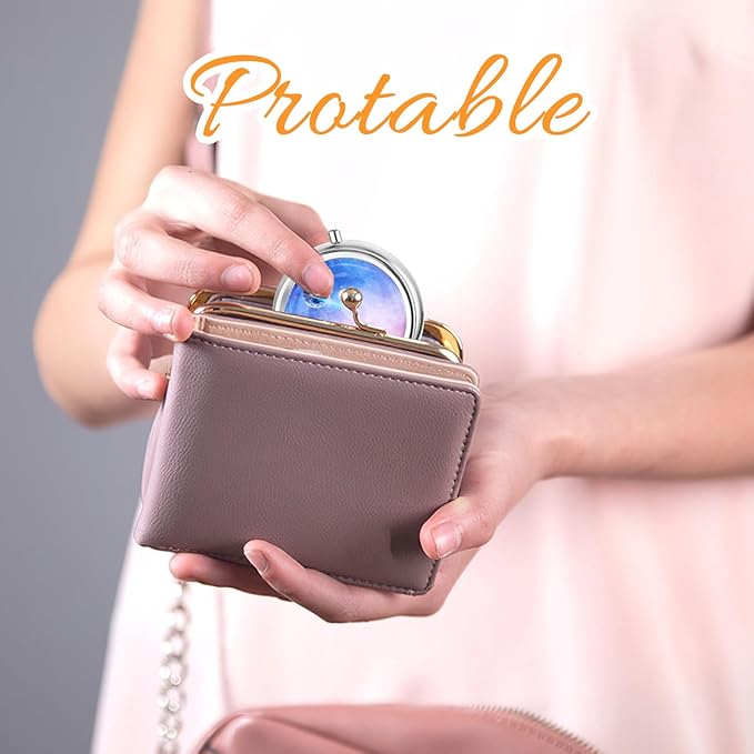 Pill Box Cute Small Pill Box for Purse & Pocket Medicine Organizer Travel Pillbox Waterproof Pills Cases Metal Pills Container Holder for Vitamins, Fish Oil, Supplements (Colorful Sky)