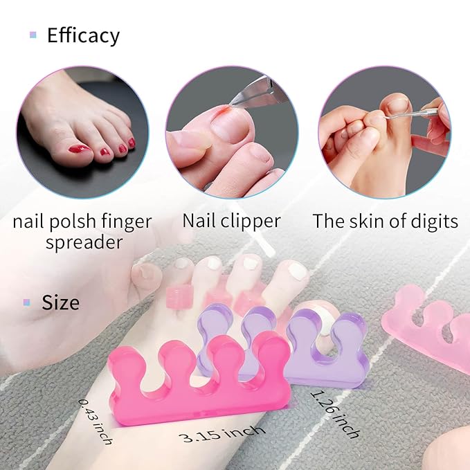 SUNFATT Toe Separators for Women,Toe Spacers for Women,Pedicures Toe Separators Use for Separation of Toenails or Nails,Beauty Pedicure Tools Suitable for Supplies for a Salon Pedicure