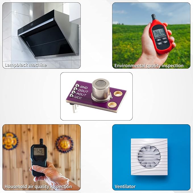 MS1100 Gas Sensor, VOCs Sensor for Air Quality, Carbon Dioxide Formaldehyde Monitoring TVOC CO2 Gas Sensor Module, Sensor Arduino I2C