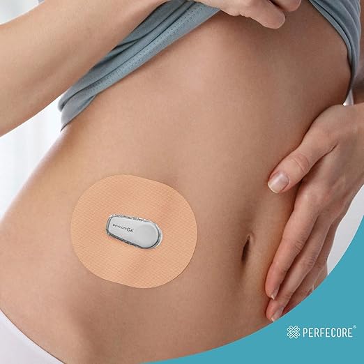 Adhesive Bandage Patches Compatible with Dexcom G6 (30-Pack Set) – Waterproof, Sweatproof Continuous Glucose Monitor Sensor Cover Tape for Sensitive Skin
