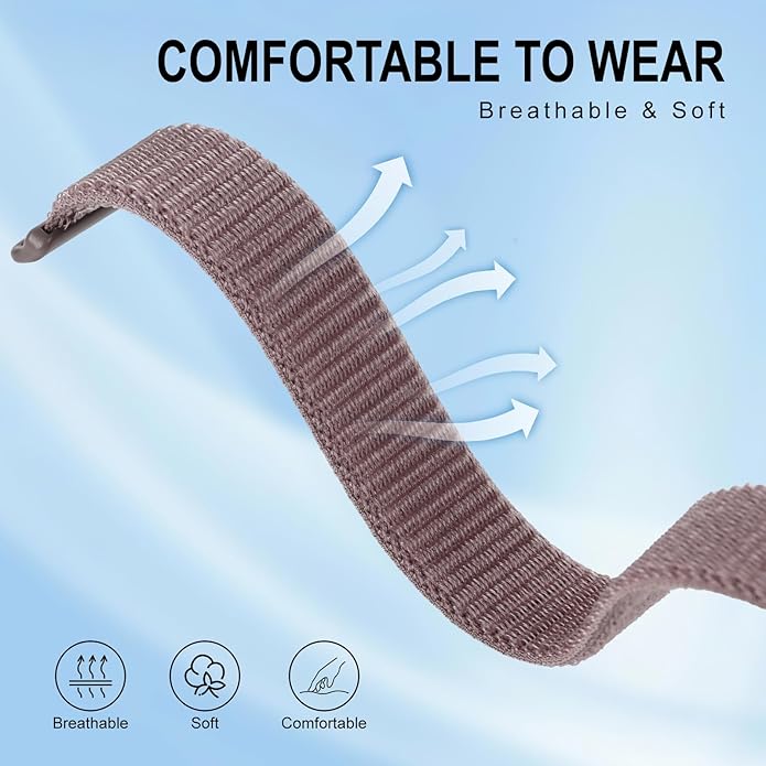 Nylon Loop Sport Replacement Strap Compatible with Hume Band,Adjustable Soft Bands for Women Men,Breathable Wristband for Fitness Tracker