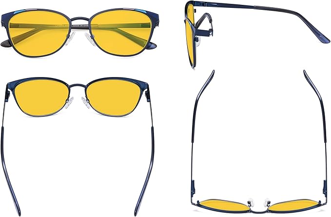 Eyekepper Blue Light Filter Glasses for Women- Butterfly Design Computer Eyegalsses with Transparent Blue Lens