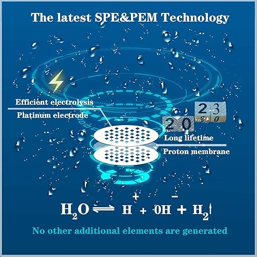 Hydrogen Water Generator, Hydrogen Water Kettle, Hydrogen Water Bottle Generator with SPE and PEM Technology, US Membrane Make Hydrogen Content up to 2000 PPB