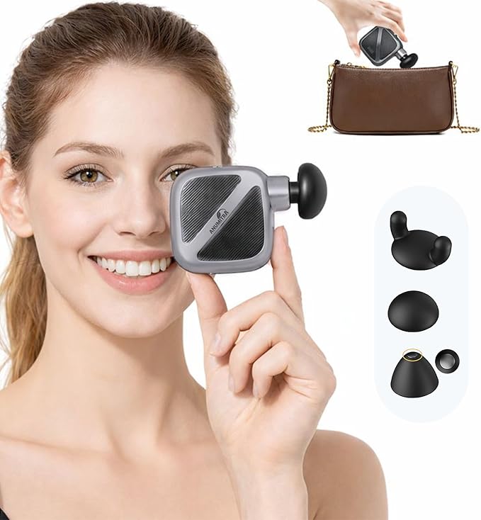 ANUMITRA Pocket Mini Massage Gun – Pocket-Sized Handheld Massager for Deep Tissue Muscle Relief, Travel & Office, Gym Use, Ideal Gifts for Men & Women