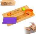Cork 4-in-1 Balance Board Kit with Massage Roller & Ball, Toe Resistance Bands, Storage Bag & Exercise Guide - Plantar Fasciitis Recovery, Physical Therapy, Prevent Falls & Enhance Mobility