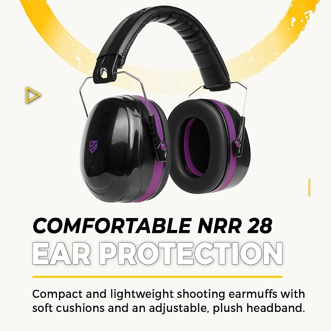 TradeSmart High-Performance Earmuffs for Shooting Range & Shooting Eye Protection Glasses + Firearm Confidence Course