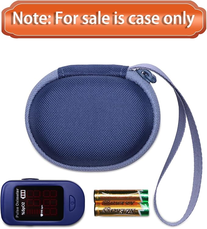 Blue Pulse Oximeter Case for Zacurate, Innovo, Vibeat, iHealth, Santamedical, Children Fingertip Pulse Oximeter Blood Oxygen Saturation Monitor (Case Only)