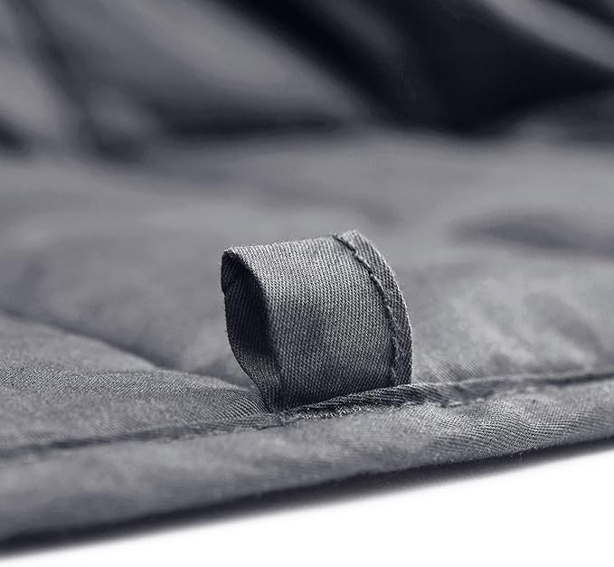 YnM Weighted Blanket,Heavy 100 Percent Oeko-Tex Certified Cotton Material(Dark Grey, 80''x87'' 30lbs), Two Persons(140~240lb) Sharing Use on Queen/King Bed | A Duvet Included