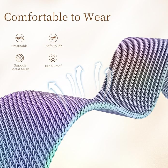JKD X-Shape Metal Band Compatible with Fitbit Charge 6/ Charge 5 Bands for Women Men, Soft Stainless Steel Mesh Loop Strap Bracelet Wrist Band Replacement for Fitbit Charge 5/ Charge 6 Fitness Tracker