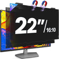 2 Pack 22 Inch Magnetic Computer Privacy Screen Filter for Monitor 16:10 Aspect Ratio, Removable Hanging Privacy Screen Shield, Anti Blue Light Filter, Anti-Glare Protector