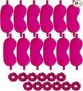24Pcs Satin Eye Mask Silk Sleep Masks Silky Eyes Cover Blackout Blindfold Eyeshade Scrunchies Hair Ties Travel Wedding Gift