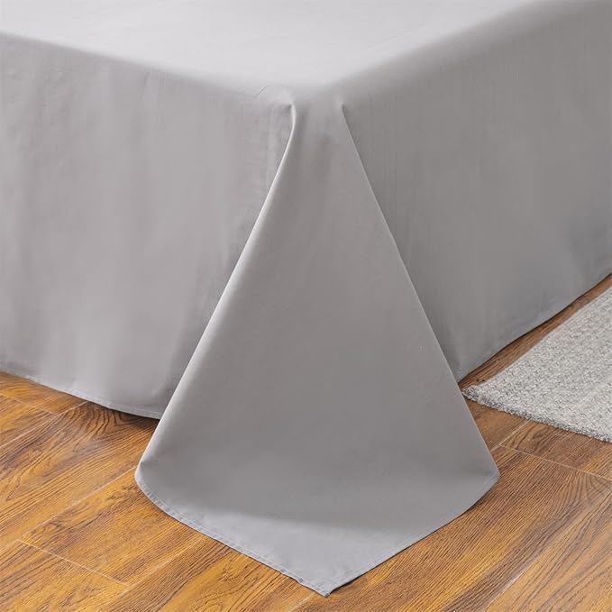 Grounding Sheets Cali-King Size, Organic Cotton + Silver Yarn, Conductive Earthing Flat Sheets for Better Sleep
