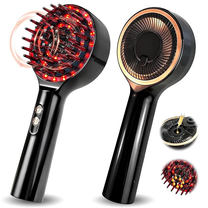 3 in 1 Scalp Massager Hair - 360° Hair Oil Applicator Electric Scalp Massager IPX7 Waterproof for Home & Travel (Black)