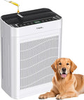 Air Purifier for Home Large Room Bedroom Up to 3000 Sq Ft with Washable Filters, H13 Hepa Double-Sided Air Filter Purifier PM 2.5 Sensor, Air Cleaner for Dust, Pets, Smoke, Pollon 22dB (White)