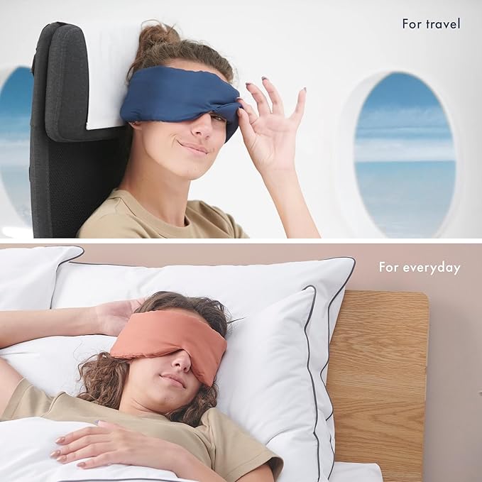 Infinity Travel - Bamboo Sleep Mask - Silky Soft Eye Mask - Comfortable - 100% Light Blocking Night - Machine Washable (Midnight Grey)