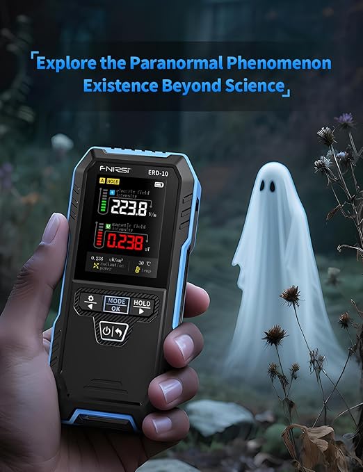 【Newly Upgraded】FNRSI ERD-10 Digital EMF Meter, Electromagnetic Field Radiation Detector with 2.4" Color Screen for Magnetic Electric RF, Temperature Monitoring, Portable Design