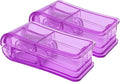 Pill Cutter, Splitter, Organizer for Pills/Supplement/Medication 2 Pcs (Purple)