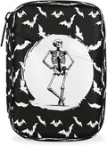 Skull Bat Animal Pill Case Travel Pill Organizer Weekly 7 Day Portable with Zipper Medicine Box Pill Case for Vitamins, Birth Control,Fish Oils,Medication, Supplements