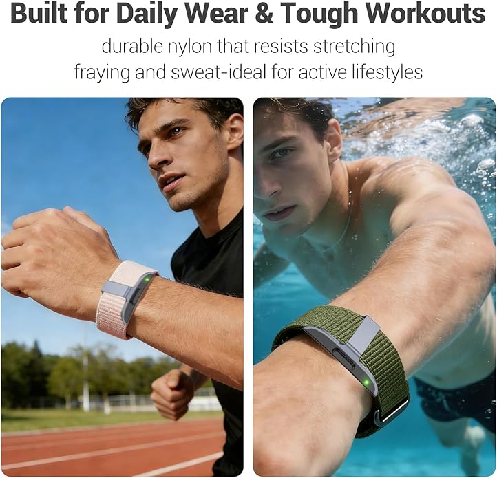 Nylon Loop Replacement Strap Compatible with Hume Health Band, Soft Breathable Adjustable Sport Wristband for Fitness Tracker, Women & Men