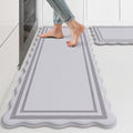 KIMODE Anti Fatigue Kitchen Mats, Light Grey Kitchen Rugs, Padded Kitchen Mat for Floor, Comfort Standing Desk Mat, Cushioned Kitchen Mats for Floor 2 Piece for Laundry Office Sink 17"x47"+17"x29"