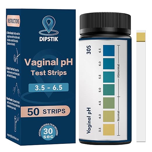 Vaginal pH Test Strips, 50 Feminine pH Test Kit for Women Yeast Infection, Home BV Test Kit