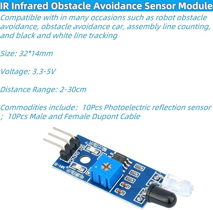 10Pcs IR Sensor Infrared Sensing Sweep Proximity Sensor Module Compatible with for Arduino Smart Car Robot