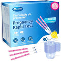 80 Count Pregnancy Tests with Cups, Bulk Pregnancy Test Strips for Detection at Home, Over 99% Accuracy, Individually Wrapped Fertility Tests, Extra-Wide 5mm HCG Tests, Pruebas De Embarazo