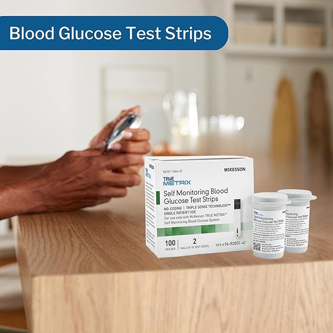 McKesson True METRIX Blood Glucose Test Strips for Diabetes [400 Strips] Self-Monitoring System