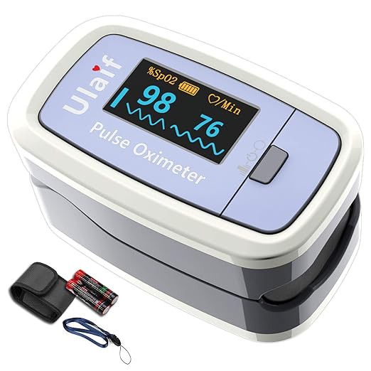 Pulse oximeter fingertip with Plethysmograph， Portable Blood Oxygen Saturation Monitor for Heart Rate, Sensor SpO2 for Sports and Aviation，O2 Monitor Finger for Oxygen
