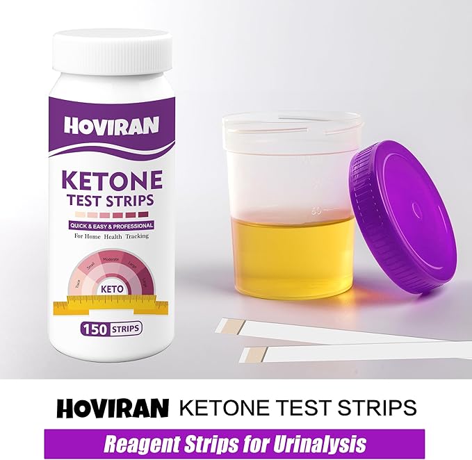 150-Count Ketone Test Strips for Urine Testing – Monitor Ketosis for Ketogenic & Low-Carb Diets
