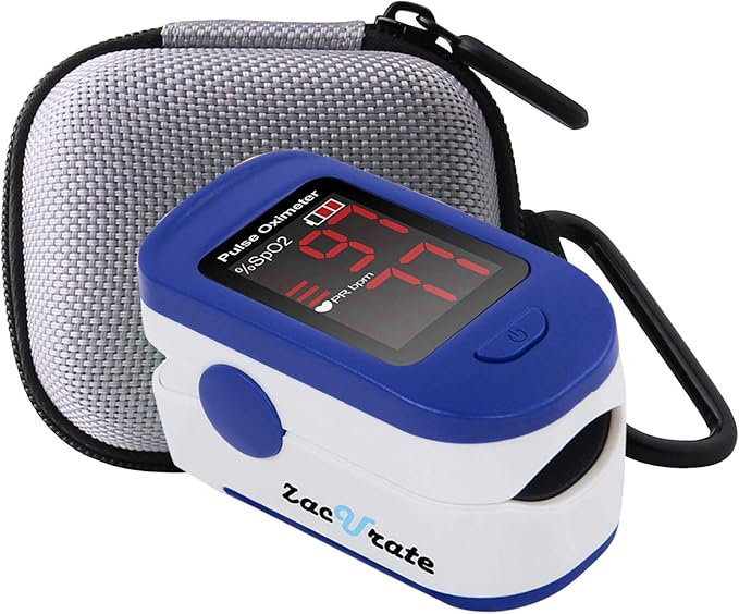 WERJIA Hard Storage Case for Fingertip Pulse Oximeter Blood Oxygen Fingertip Oximeter Case (Grey)