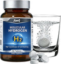 Hydrogen Water Tablets - Molecular Hydrogen Tablets for Drinking Water, Unflavored 12 PPM H2 Tabs with Magnesium - 90 Fast-Dissolve Tabs for Energy, Focus & Antioxidant Support
