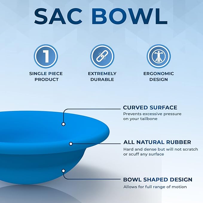 Lumia Wellness Sac Bowl - Lower Back and Hip Pain Relief, Clock Exercises, Pelvic Floor Exercises, Core Trainer Equipment for Strength & Stability, Non-Slip & Non-Marking Rubber