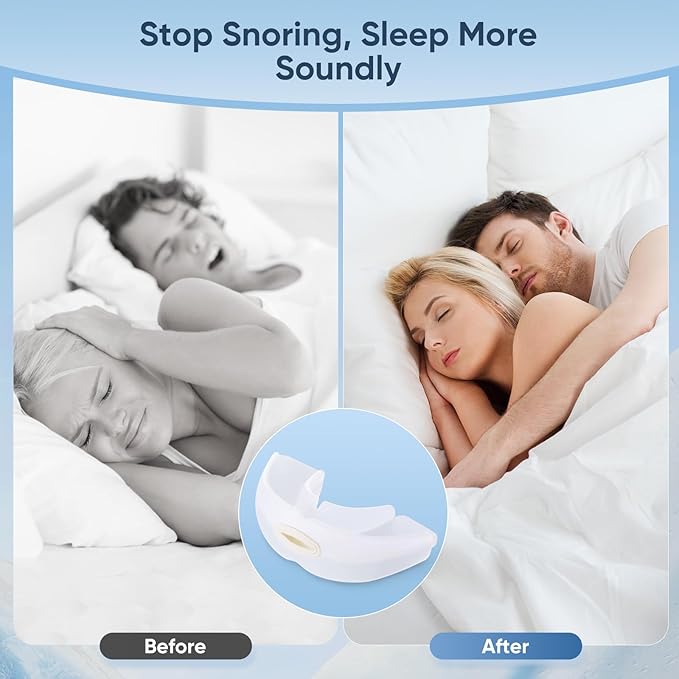Anti-Snoring Device, Reusable Snore Stopper Anti Snoring Mouthpiece, Snoring Solution Mouthpiece Stop Snoring for Men and Women