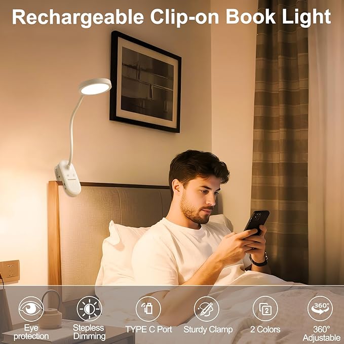 Red Light Therapy 625nm, LED Happy Lamp 4500K, Sleep Aid Lamp Blue Light Blocking Dimmable for Deep Relaxation Travel Meditation and Yoga, Reading (White)