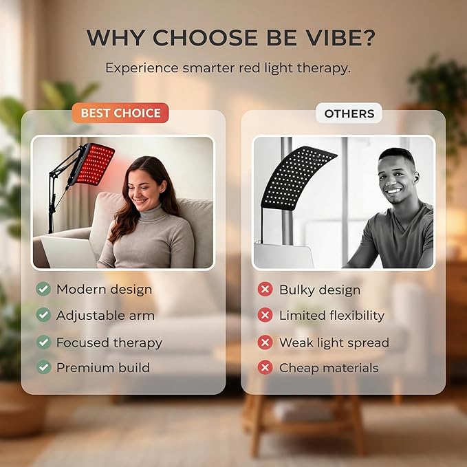 Red Light Therapy for Face | Red Light Therapy for Body | RedLight Therapy Lamp with Stand | Infrared Wearable Belt | 2 in1 Red Light Therapy Device