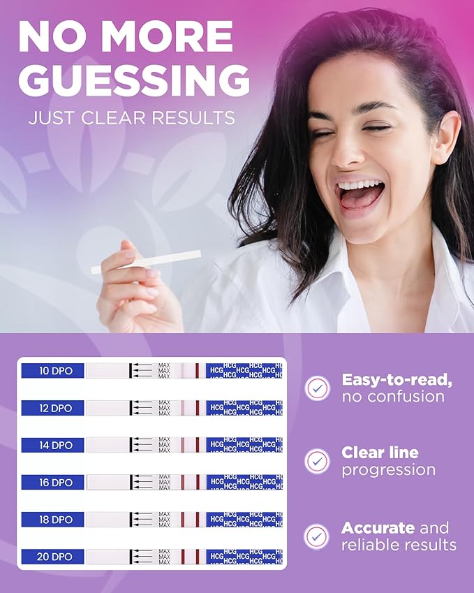 Pelvana HCG Pregnancy Test Strips 40 Count - Accurate Results in 5 Minutes, Easy to Use at Home, Value Pack Ideal for Women Trying to Conceive Naturally & Needing to Test Often - Bulk Pregnancy Tests