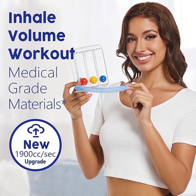 Incentive Spirometer Adult, Breathing Exercise Device for Lungs, Breathing Trainer