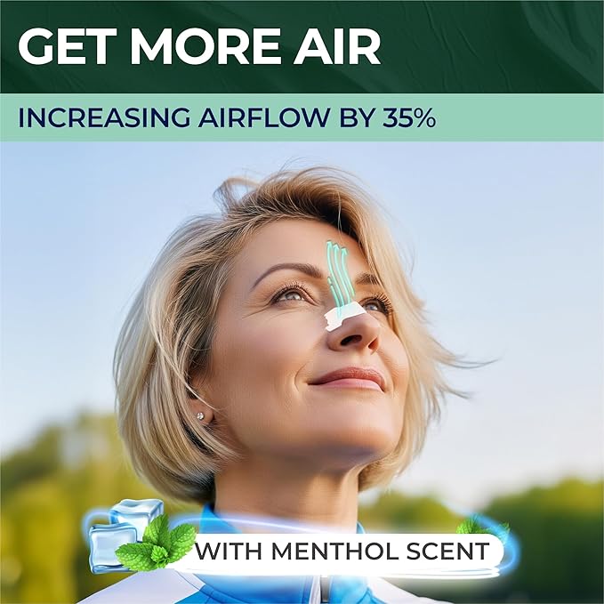 Peace&Quiet PQ 40 Nasal Strips for Snoring, Nasal Stripes for Sports & Sleeping - Nose Strips for Congestion Relief, Snore Reducing Aids - Improve Sleep, Reduce Snoring | White (Mint Aroma)