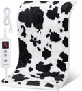 Cow Print Heating Pad for Back Period Cramps Neck Shoulder Pain Relief, Portable Electric Heat Pads Cow Stuff Gifts Ideas, Funny Useful Self Care Christmas Birthday Gift for Women Mom Her Adults Teens