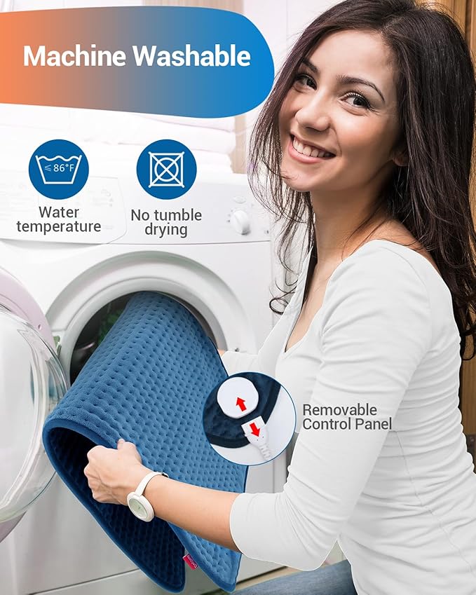 Comfytemp Extra Large Heating Pad, 33''x 17'' King Size Electric Heating Pads for Full Back/Neck/Shoulder/Abdomen, Moist/Dry Heated Pad & Auto Shut Off, Warm Christmas Birthday gifts for Men Women Mom